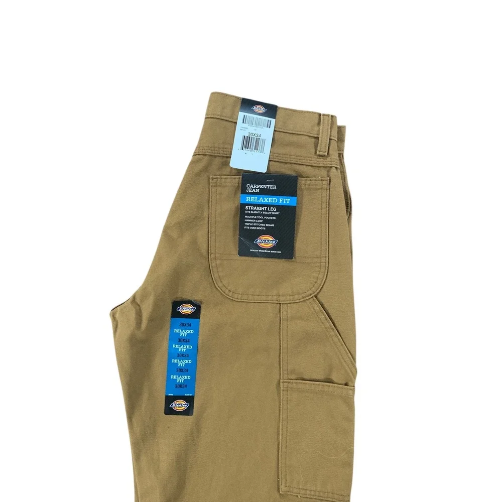 Dickies Relaxed‎ Fit Carpenter Jeans Straight Leg Khaki 30x32 Workwear